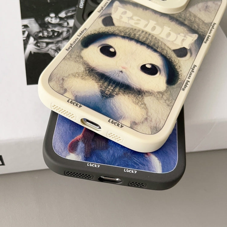 Liquid Silicone Oil Painting Rabbit Phone Case, For iPhone X / XS, For iPhone XR, For iPhone XS Max