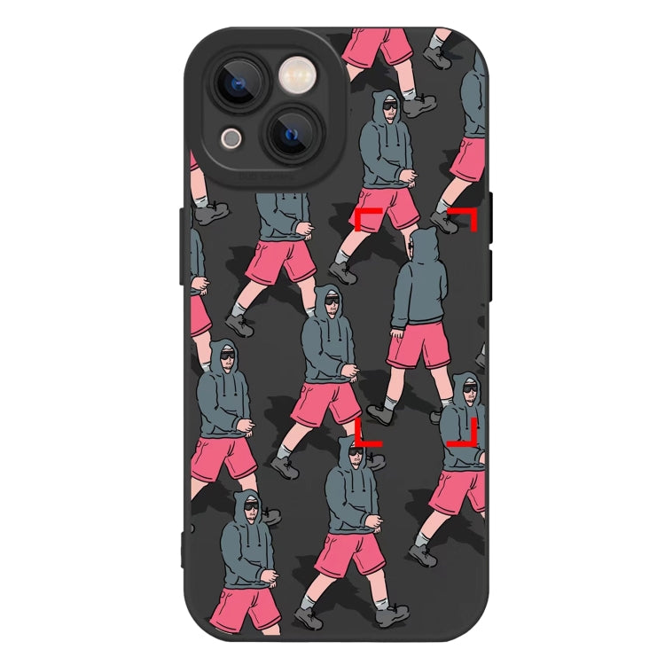 Liquid Silicone Pedestrians Pattern Phone Case
