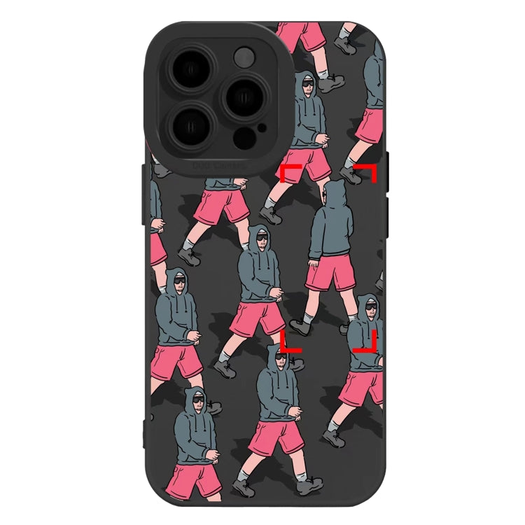 Liquid Silicone Pedestrians Pattern Phone Case