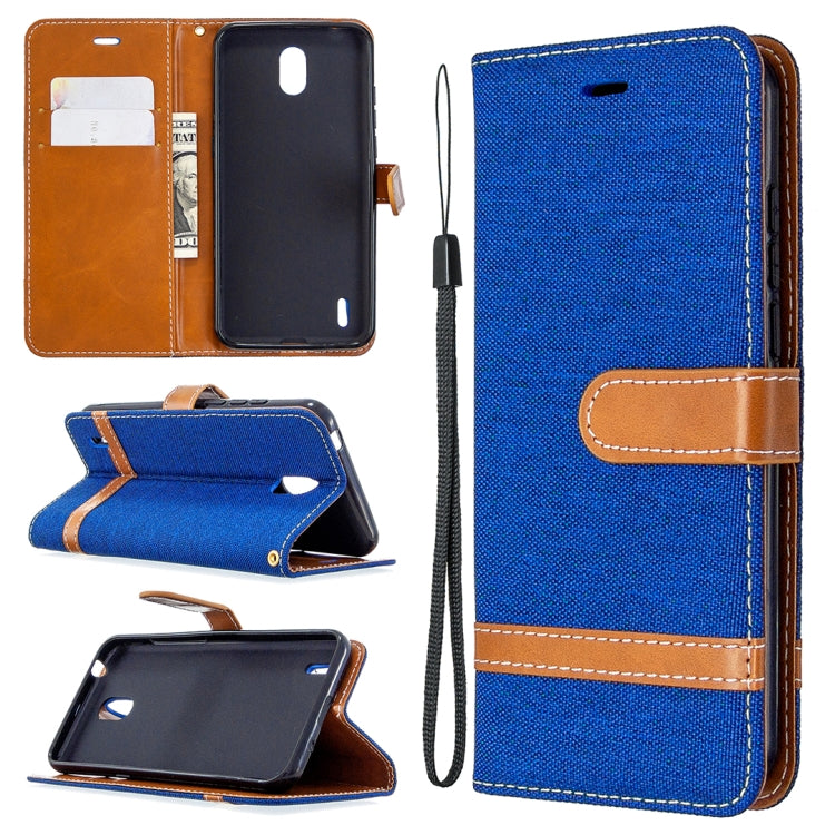 Denim Texture Horizontal Flip Leather Case with Holder & Card Slots & Wallet & Lanyard, For LG K61, For Nokia 1.3