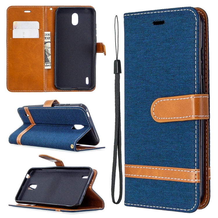 Denim Texture Horizontal Flip Leather Case with Holder & Card Slots & Wallet & Lanyard, For LG K61, For Nokia 1.3