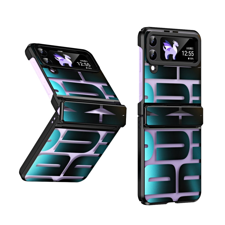 Integrated Electroplating Folding Phone Case with Hinge, For Samsung Galaxy Z Flip4 5G