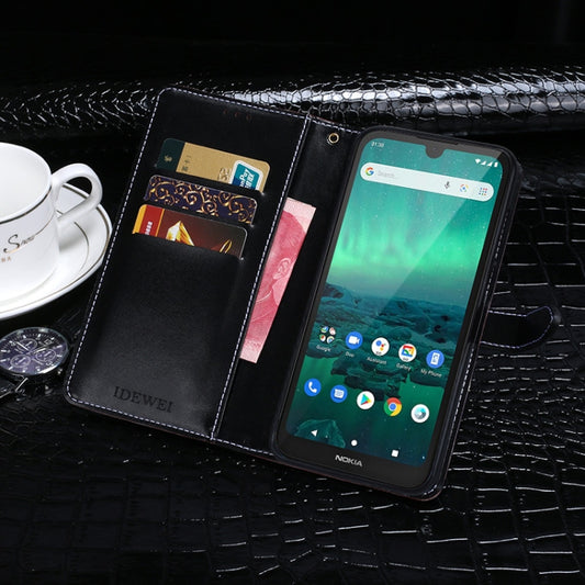 Crocodile textured leather case displaying card slot organization for Samsung phones