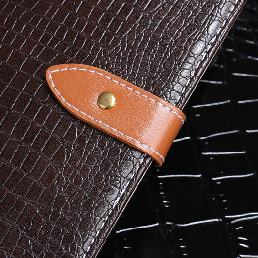 Galaxy A21 case with crocodile grain leather finish, holder stand, and wallet functionality