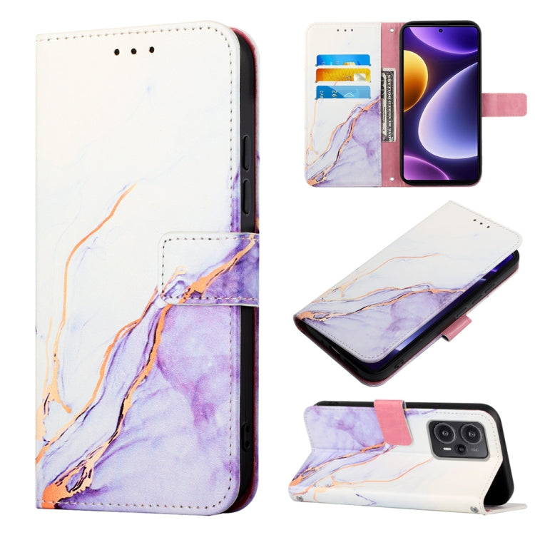 PT003 Marble Pattern Flip Leather Phone Case
