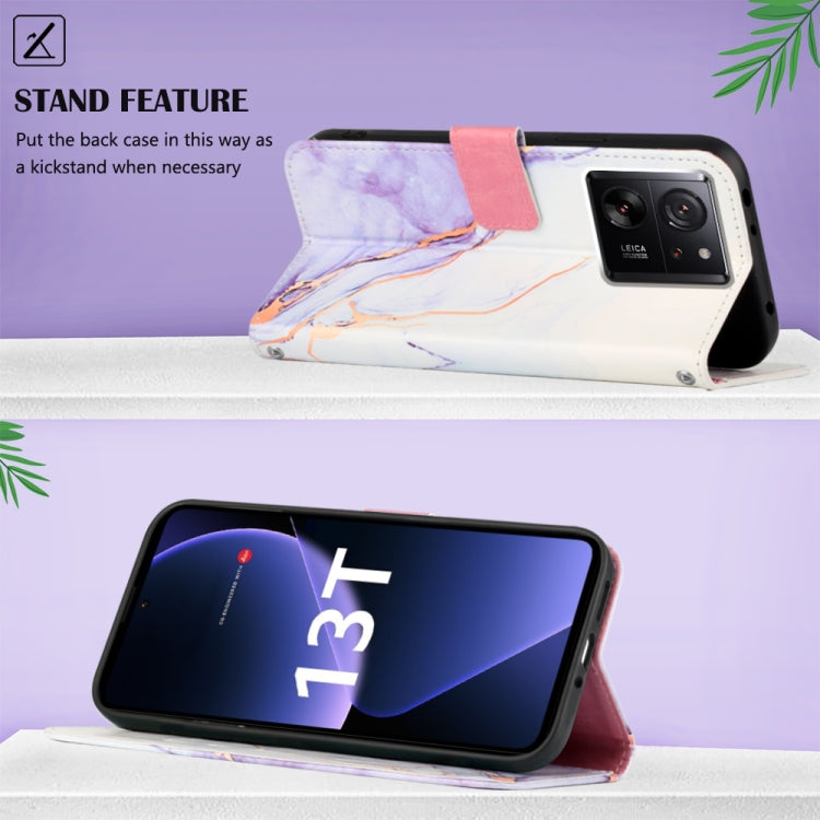 PT003 Marble Pattern Flip Leather Phone Case