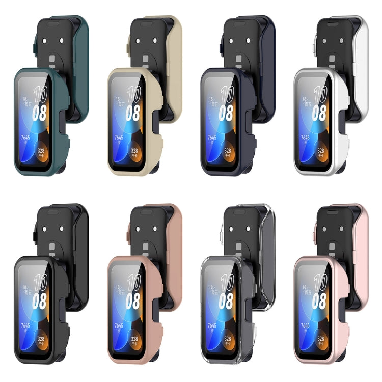 PC + Tempered Film Integrated Protective Watch Case, For Huawei Band 10 / 9 / 8