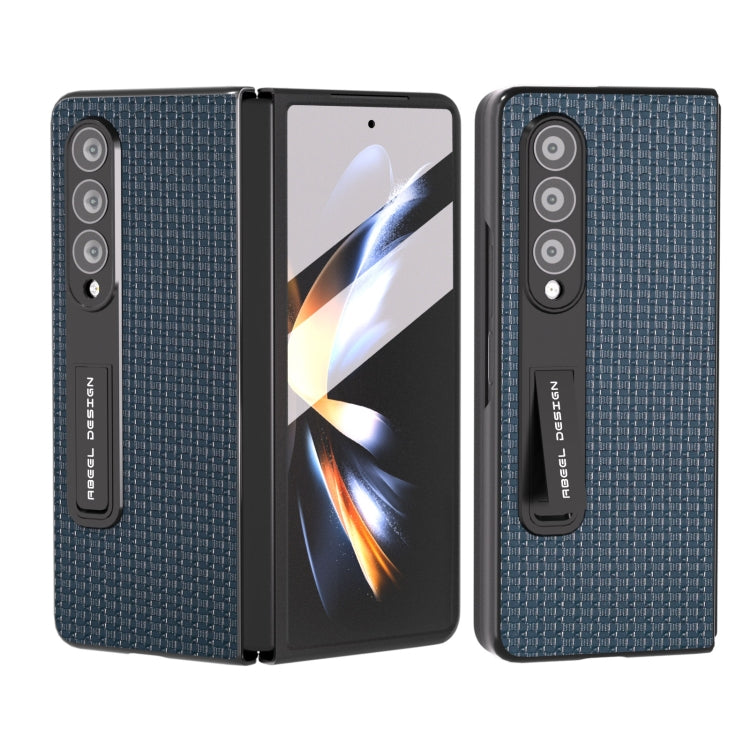 ABEEL Integrated Genuine Leather Luxury Series Phone Case with Holder, For Samsung Galaxy Z Fold3 5G, For Samsung Galaxy Z Fold5, For Xiaomi Mix Fold 2, For Samsung Galaxy Z Fold4 5G