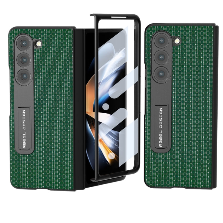 ABEEL Integrated Genuine Leather Luxury Series Phone Case with Holder, For Xiaomi Mix Fold 2, For Samsung Galaxy Z Fold3 5G, For Samsung Galaxy Z Fold5, For Samsung Galaxy Z Fold4 5G