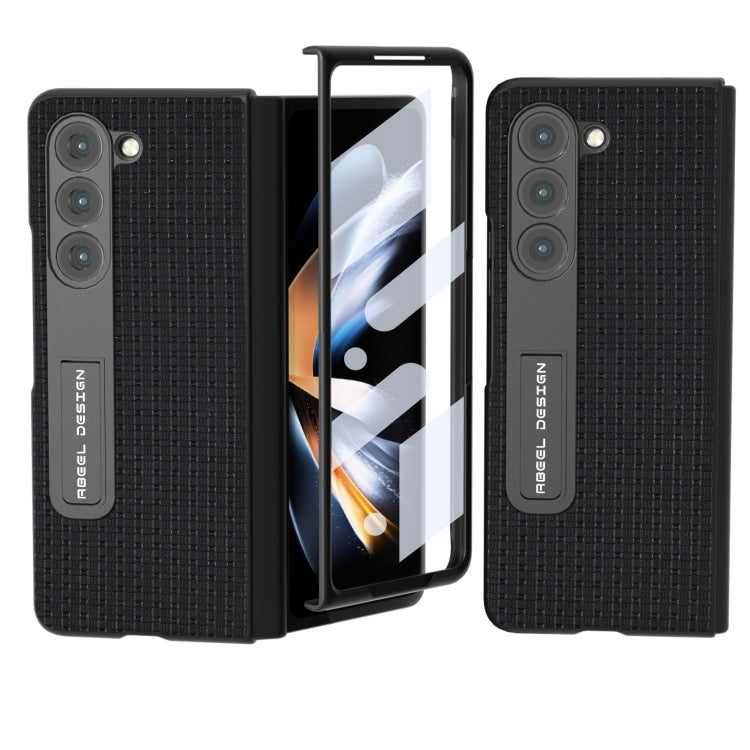ABEEL Integrated Genuine Leather Luxury Series Phone Case with Holder, For Xiaomi Mix Fold 2, For Samsung Galaxy Z Fold3 5G, For Samsung Galaxy Z Fold5, For Samsung Galaxy Z Fold4 5G