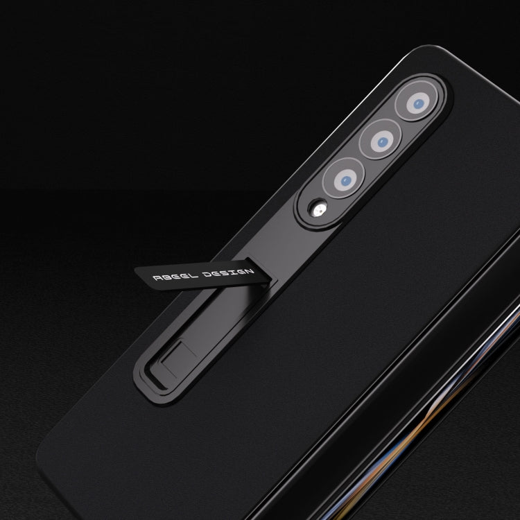 ABEEL Integrated Genuine Silky Soft Black Edge Phone Case with Holder, For Samsung Galaxy Z Fold3 5G, For Samsung Galaxy Z Fold5, For Xiaomi Mix Fold 2, For Samsung Galaxy Z Fold4 5G