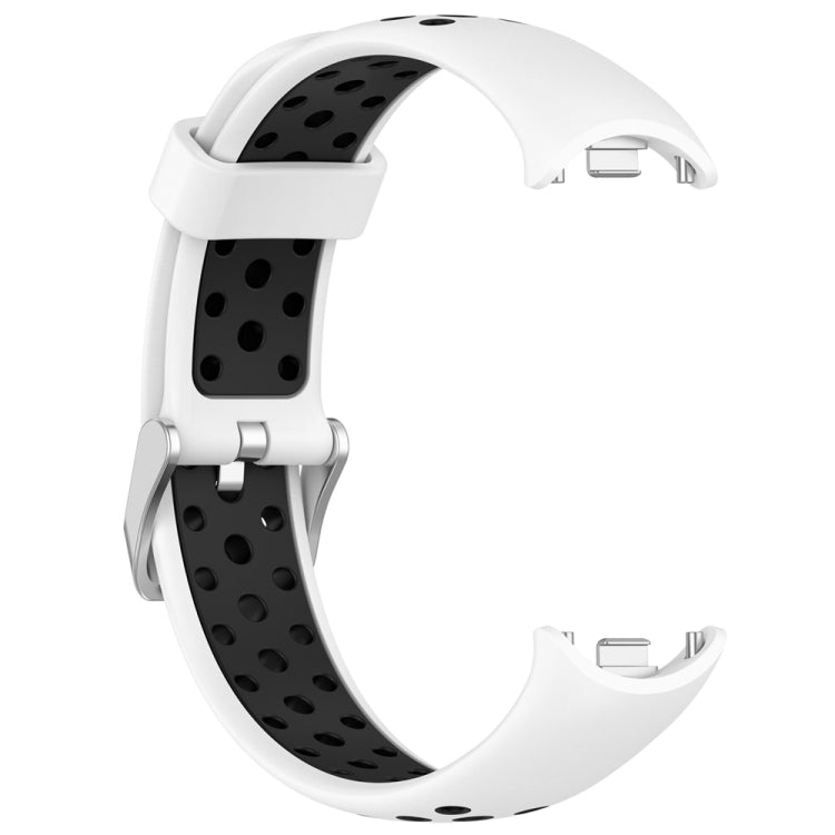 Bracelet de montre en silicone bicolore avec bouchon en acier, pour Xiaomi Mi Band 8