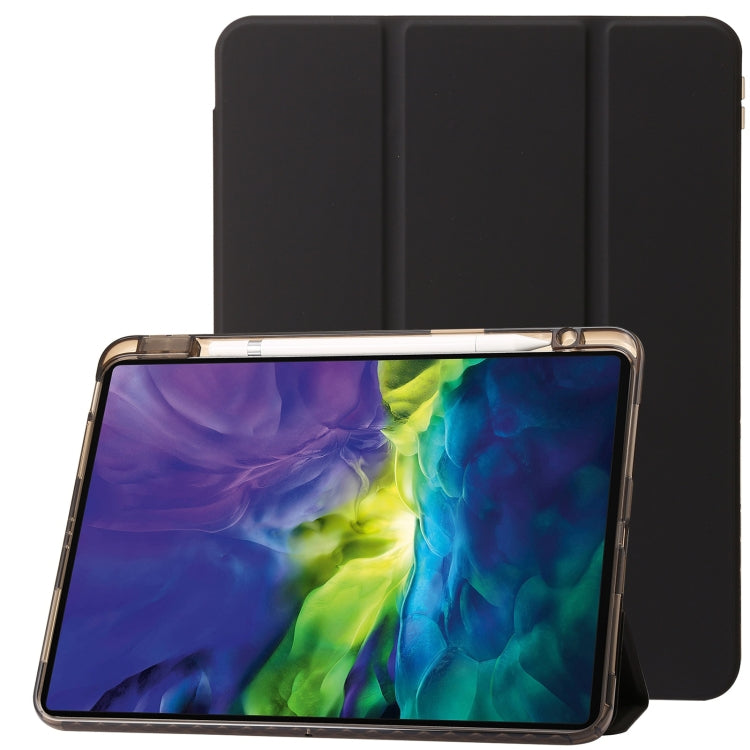Clear Acrylic 3-Fold Leather Tablet Case, For iPad 10th Gen 10.9 2022, For iPad Air 11 2025 / 2024, For iPad Air 13 2025 / 2024