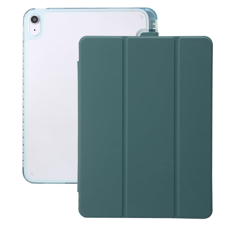 Clear Acrylic 3-Fold Leather Tablet Case, For iPad 10th Gen 10.9 2022, For iPad Air 11 2025 / 2024, For iPad Air 13 2025 / 2024