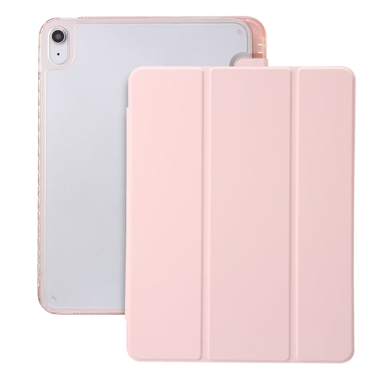 Clear Acrylic 3-Fold Leather Tablet Case, For iPad 10th Gen 10.9 2022, For iPad Air 11 2025 / 2024, For iPad Air 13 2025 / 2024