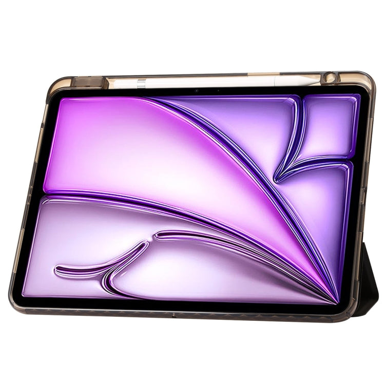 Clear Acrylic 3-Fold Leather Tablet Case, For iPad Air 13 2026 / 2025 / 2024, For iPad Air 11 2026 / 2025 / 2024, For iPad Pro 13 2025 / 2024