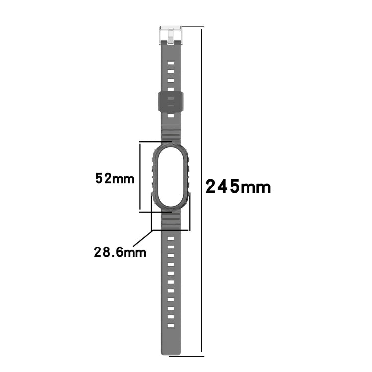 Integrated Transparent Silicone Watch Band, For Xiaomi Mi Band 8
