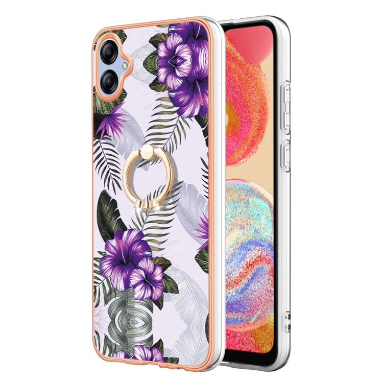 Electroplating IMD TPU Phone Case with Ring, For Samsung Galaxy A04e