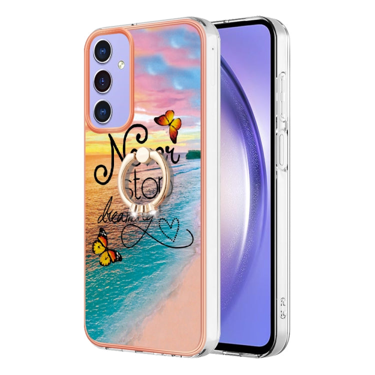 Electroplating IMD TPU Phone Case with Ring, For Samsung Galaxy A55 5G, For Samsung Galaxy A35 5G, For Samsung Galaxy A15 5G, For Samsung Galaxy A05