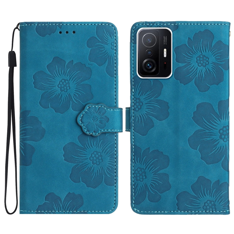 Flower Embossing Pattern Leather Phone Case