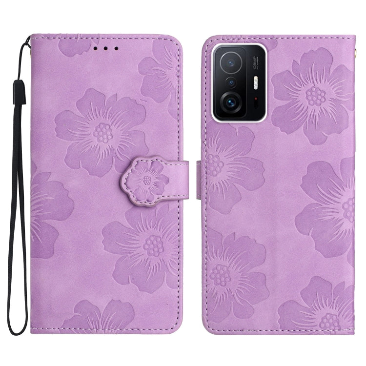 Flower Embossing Pattern Leather Phone Case