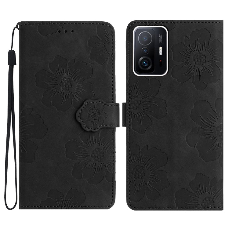 Flower Embossing Pattern Leather Phone Case