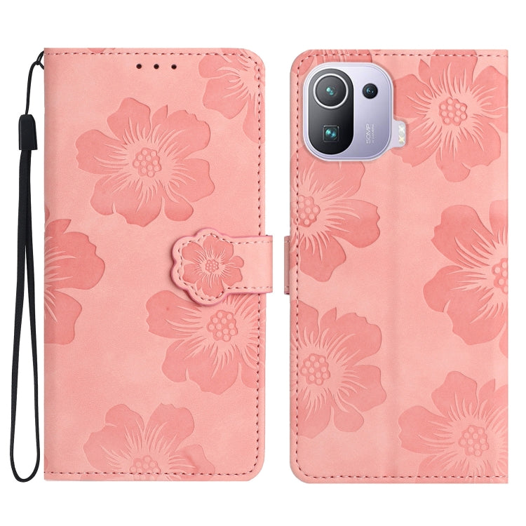 Flower Embossing Pattern Leather Phone Case, For Xiaomi Mi 11 Lite, For Xiaomi Mi 11 Pro, For Xiaomi Mi 11 Ultra, For Xiaomi Redmi 9