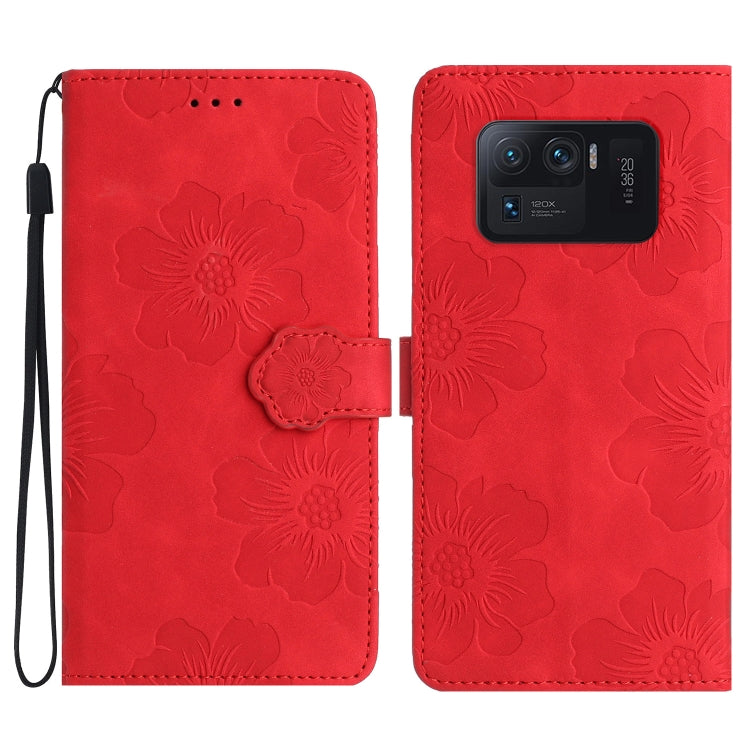 Flower Embossing Pattern Leather Phone Case, For Xiaomi Mi 11 Lite, For Xiaomi Mi 11 Pro, For Xiaomi Mi 11 Ultra, For Xiaomi Redmi 9