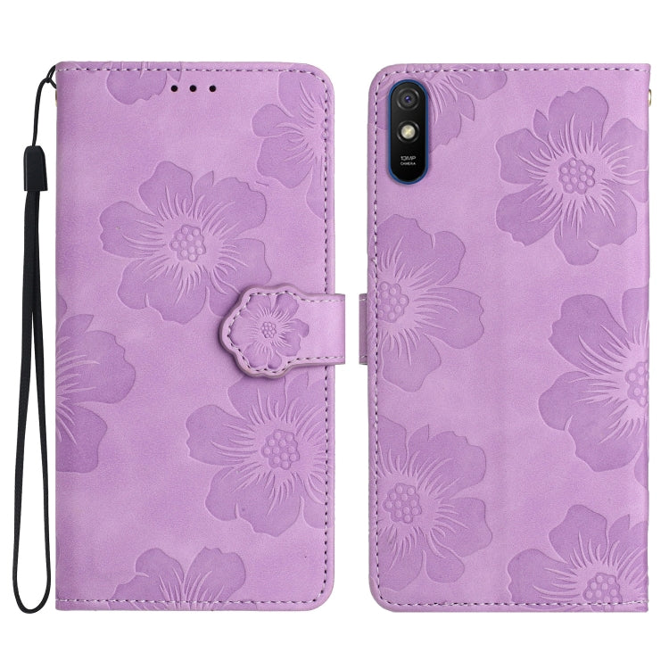 Flower Embossing Pattern Leather Phone Case