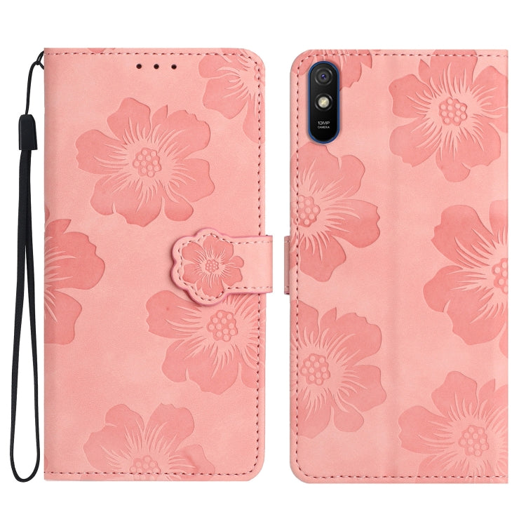Flower Embossing Pattern Leather Phone Case