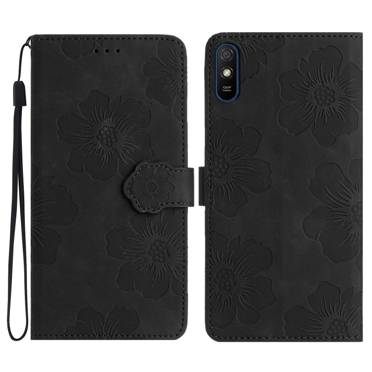 Flower Embossing Pattern Leather Phone Case