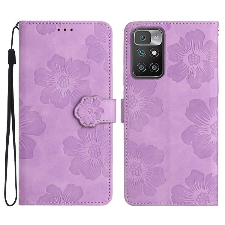 Flower Embossing Pattern Leather Phone Case