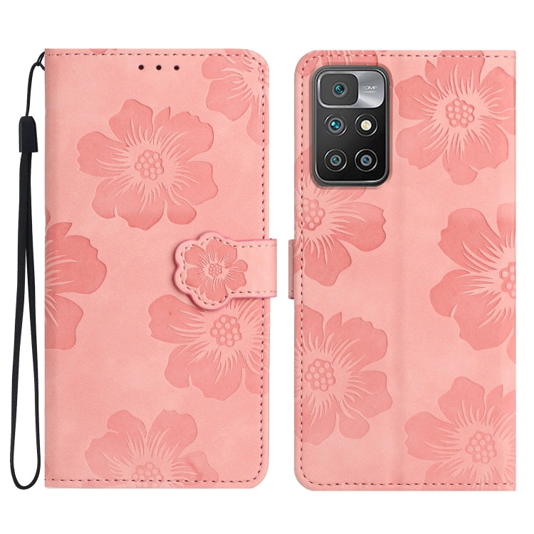 Flower Embossing Pattern Leather Phone Case