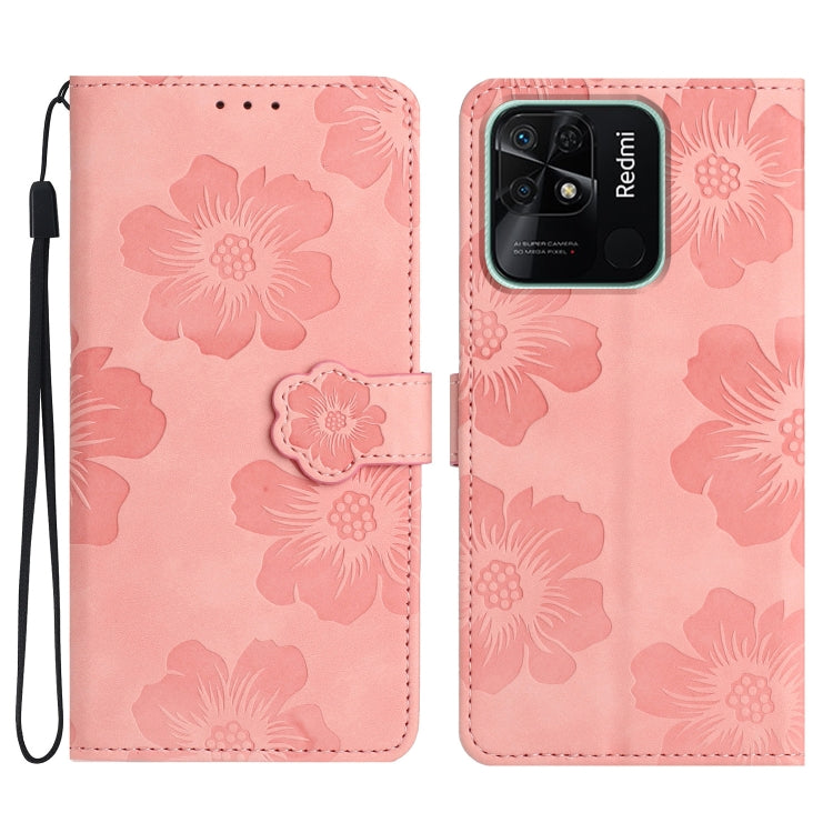 Flower Embossing Pattern Leather Phone Case