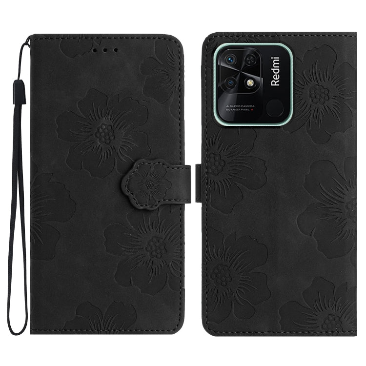 Flower Embossing Pattern Leather Phone Case