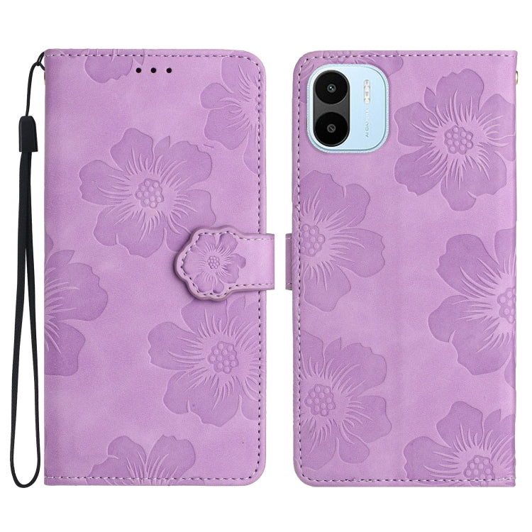 Flower Embossing Pattern Leather Phone Case