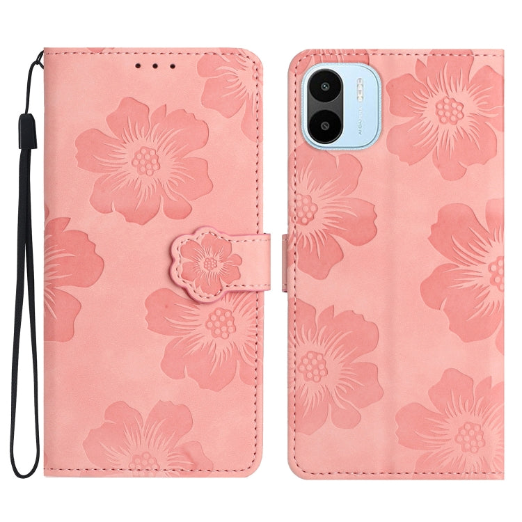 Flower Embossing Pattern Leather Phone Case