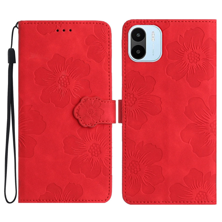 Flower Embossing Pattern Leather Phone Case