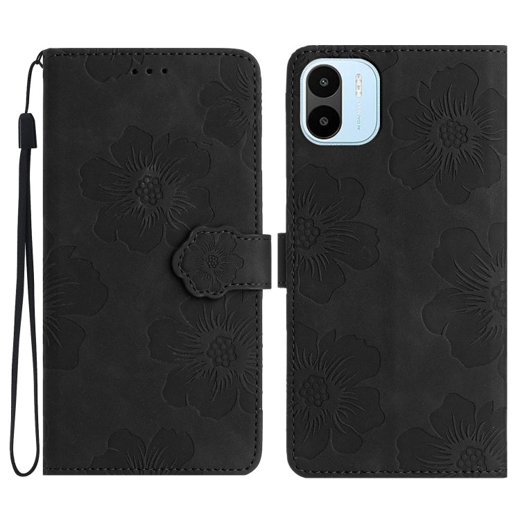 Flower Embossing Pattern Leather Phone Case
