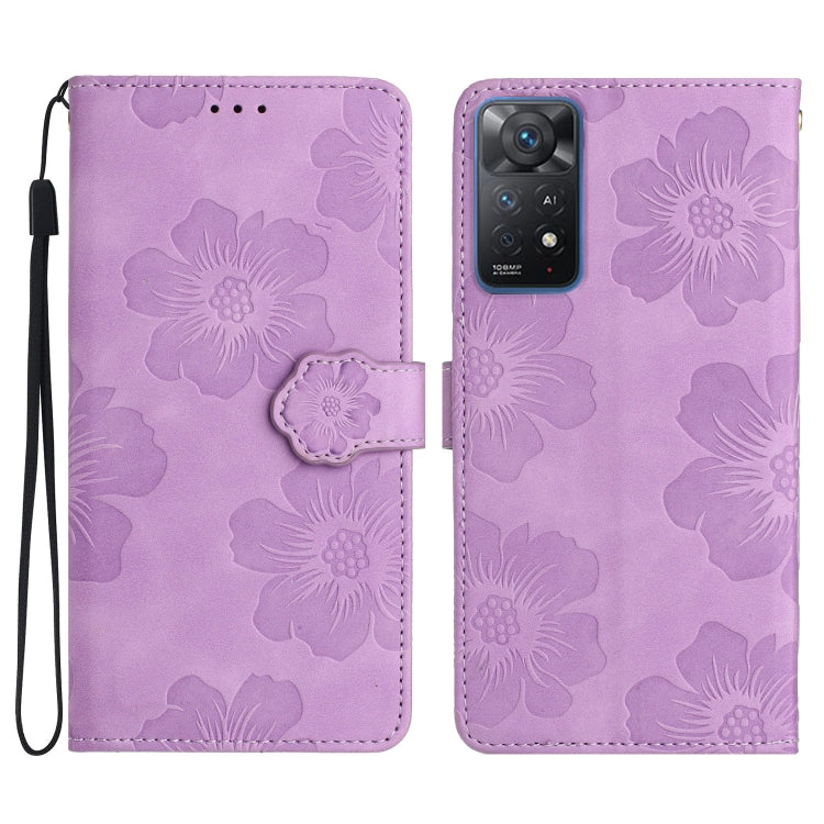 Flower Embossing Pattern Leather Phone Case