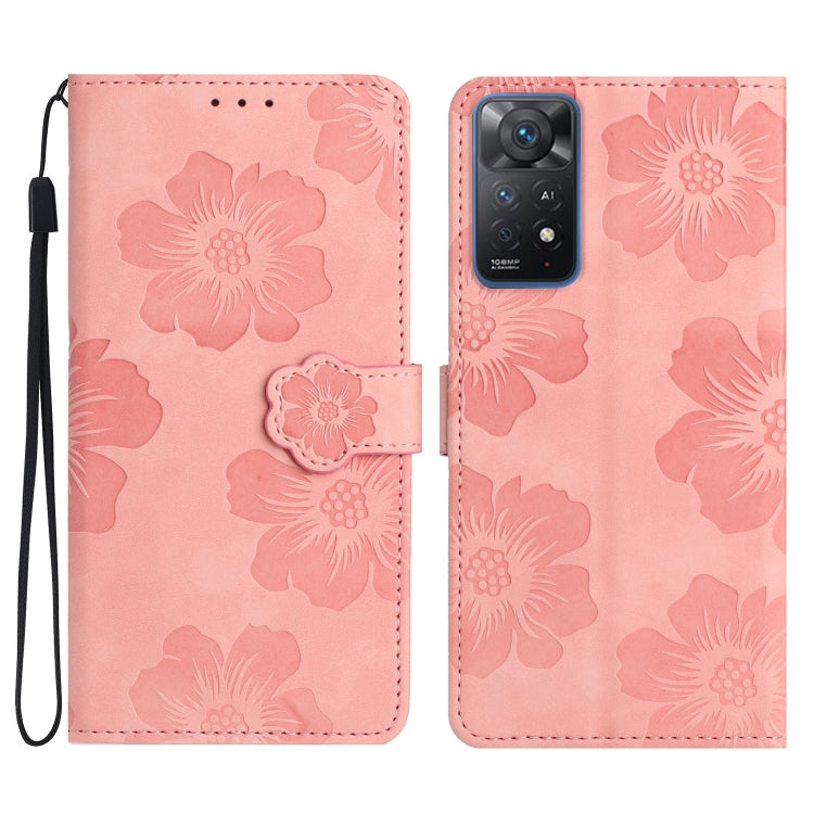 Flower Embossing Pattern Leather Phone Case