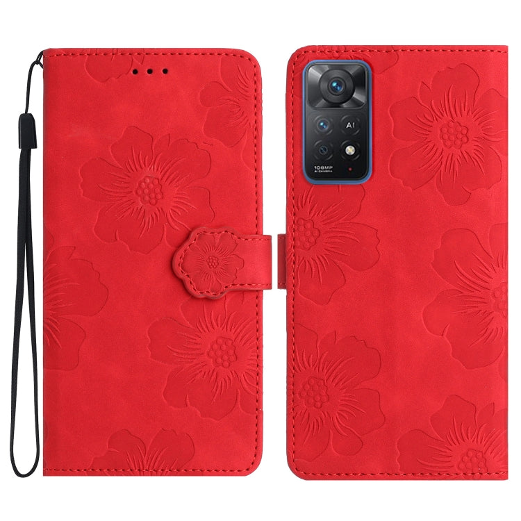 Flower Embossing Pattern Leather Phone Case
