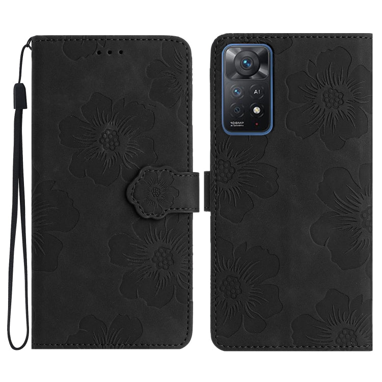 Flower Embossing Pattern Leather Phone Case
