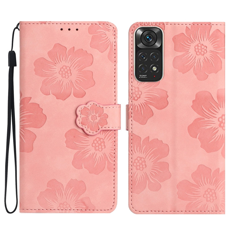 Flower Embossing Pattern Leather Phone Case