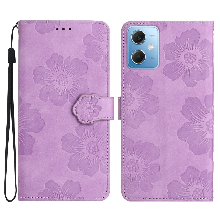 Flower Embossing Pattern Leather Phone Case