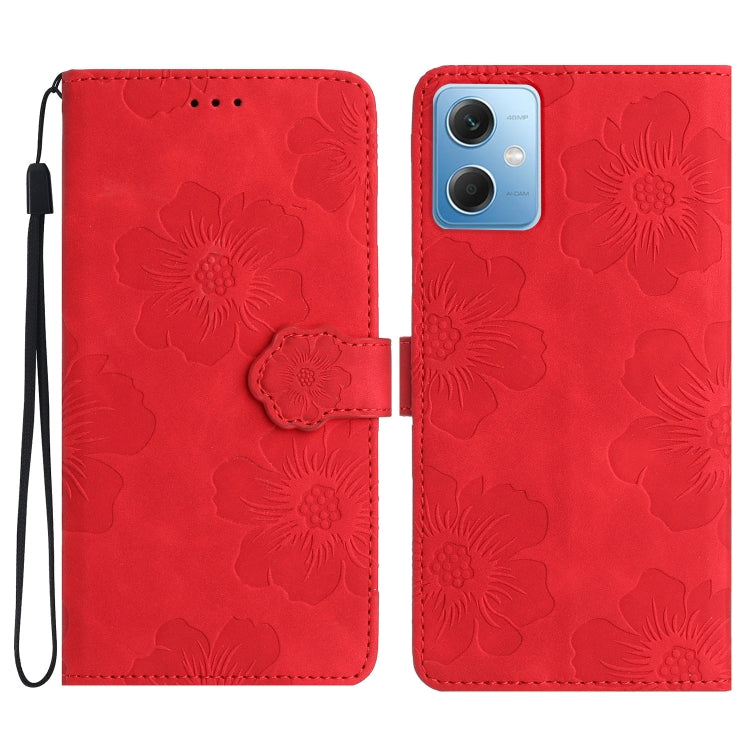 Flower Embossing Pattern Leather Phone Case