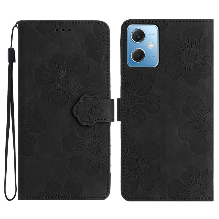 Flower Embossing Pattern Leather Phone Case