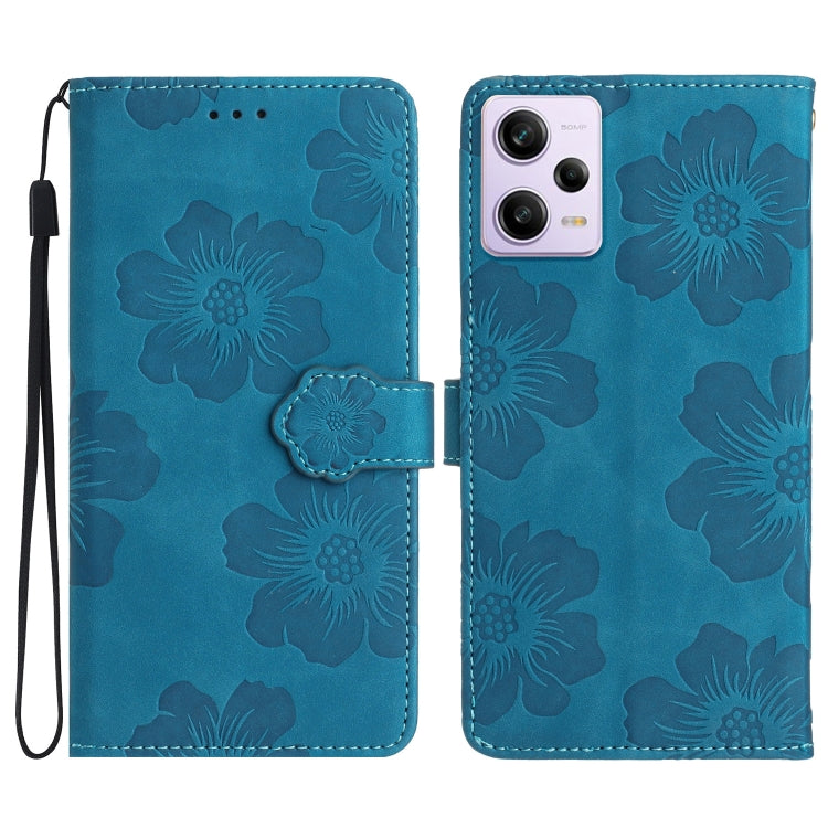 Flower Embossing Pattern Leather Phone Case