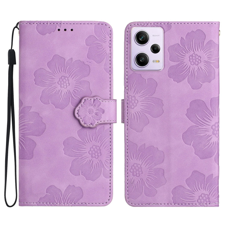 Flower Embossing Pattern Leather Phone Case