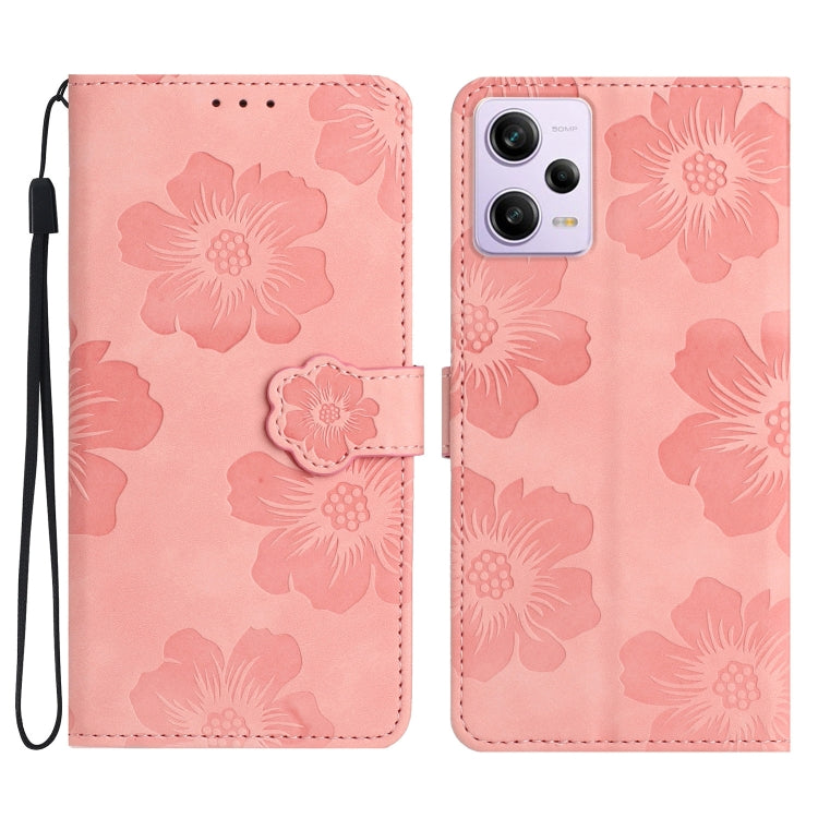 Flower Embossing Pattern Leather Phone Case
